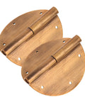 2 Pack Miniature Hinges For Crafts Cabinets And Wardrobes Vertical Doors Kit With Brushed Finish Vintage Chinese Style Butt Hinges For Quick Install And Replacement viewed from above.