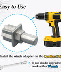 Ebrmeiwo 7431 Sailing Cordless Drill And Winch Adapter, Heavy Duty Metal Tool For Sailboats, fits cordless drill and wrench.