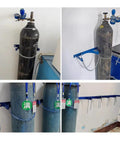 Heavy Duty Gas Bottle Wall Mount Bracket for Propane Oxygen Nitrogen and Argon Cylinders with Adjustable Safety Chain