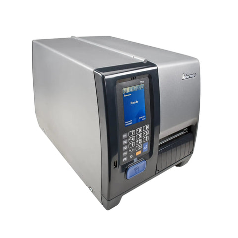 Heavy Duty Industrial Thermal Transfer Label Printer Built Different With A Rugged Metal Chassis, showing front and angled view.