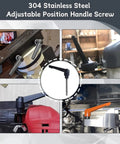 304 Stainless Steel Adjustable Position Handle Screw allows secure clamping in various workshop settings.