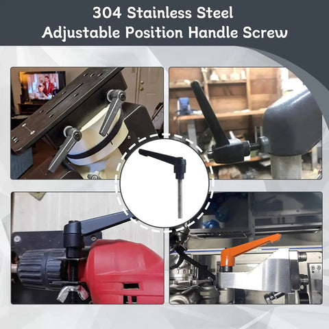 304 Stainless Steel Adjustable Position Handle Screw allows secure clamping in various workshop settings.