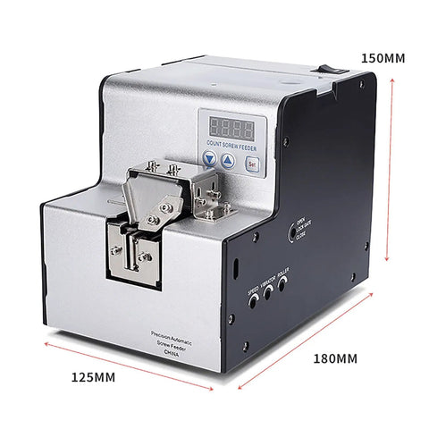 Automatic Screw Feeder Machine With Adjustable Orbital Head For M1.0 Through M5.0 Screws Digital Counter, compact design, 125x180x150mm.
