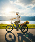 Folding Electric Tricycle For Adults With 600W Peak Power, 24 Inch Wheels, 499Wh Battery, 3 Wheel Mobility Bike For Seniors, LCD Display, Removable Battery, Rear Differential, Basket, Up To 15.5 MPH, side view with cargo basket