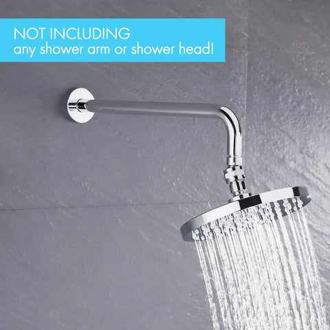 Shower Head Swivel Ball Adapter Adjustable Angle Connector Brass Chrome Universal Arm Extension with water flowing