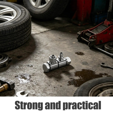 Air Valve Connector For Tire Changers, Steel Quick Release With 9.7mm Thread And 8mm Output, Leakproof Performance, Heavy Duty Tire Tool For Auto Shops And Pneumatic Tire Removal And Maintenance, steel connector on shop floor