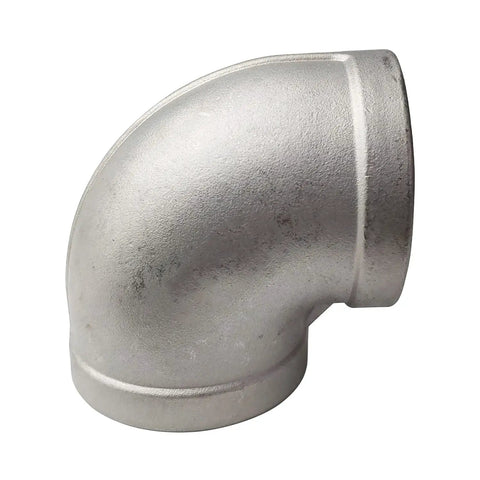 2 Inch Female Threaded Elbow Fitting NPT Stainless Steel 304 90 Degree Angled Pipe Elbow Copper Finish High Pressure Suitable Up To 150 Psi At 70F Ambient