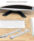 Two Pack Ball Bearing Drawer Slides For Keyboard Tray Under Desk Mount, Heavy Duty Cold Rolled Steel Construction, Smooth Glide, Easy Installation, Stable, Quiet Operation For Home Office And Workstation on desk