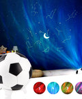 Soccer Ball Shaped Constellation Projector Night Light With Bluetooth Speaker And USB Charger, starry sky and aurora display