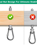 Heavy Duty Swing Hangers 1500Lb Capacity Stainless Steel Hooks For Wood Or Steel Beams 5 Inch Wide installation guide