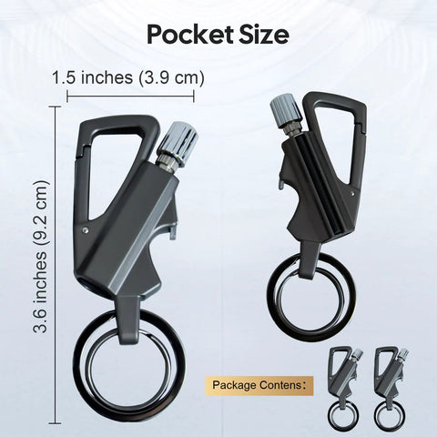 Infinity Lighter 3 In 1 Permanent Match With Multitool Keychain Bottle Opener Reusable Survival Lighter, pocket size shown
