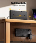 10 Ft Heavy Duty Extension Cord With 13 Hella Spacious Ac Outlets And Dual Usb A Type C Fast Charging Rock Solid Surge Protector Power Strip mounted under desk