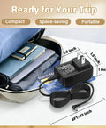 Beefy 24V DC Power Adapter Replacement Cord for Sparkling Water Makers Spirit One Touch and Fizzi shown with travel bag