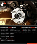 2x Front Wheel Bearing And Hub Assembly Kit 5 Lug Bolt-In Compatible With Nissan Altima 2007 To 2018 close-up view