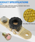 Side Post Battery Disconnect Switch For Cars Trucks And Boats Quick Cutoff Isolator Kill Switch Battery Drain Prevention Durable Zinc Alloy
