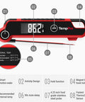 Instant Read Meat Thermometer Digital For Kitchen And Grill, Waterproof Food Thermometer With Ultra Large Two Inch LCD Display