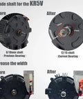Comparison of KR5V motor shaft before and after upgrade with 72V 5000W Brushless DC Motor For Go Karts Dirt Bikes And Electric Rides