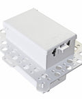 Low Profile In Box Electrical Box With Weatherproof Cover For New Construction On Stucco And Textured Surfaces Or Rigid Siding