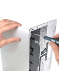 Person using 360Pcs Multisize Laptop And PC Replacement Screw Kit With M2 M2.5 And M3 Hardware For Lenovo Dell HP Sony Acer Toshiba Gateway Samsung And More For SSD M.2 And Case Mounting For Your PC Build on laptop