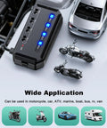 12V Motorcycle Fuse Block Kit With 20A Relay Box And LED Indicator displayed with model vehicles, showing wide application for cars, ATVs, UTVs.