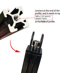 Two Pack Black Aluminum Extrusion Pivot Hinges With Handles For 40 Series 4040 4080 V Slot Profiles Swivel Degree Angle Brackets Beefy Heavy Duty Connector Kit For 40x40 Aluminum Frame, M8 thread detail