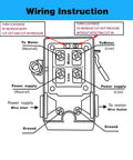 Wiring instructions for Heavy Duty Air Compressor Pressure Switch 90 To 125 PSI Single Port 26A Replacement Control.