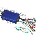 Hella Powerful DC Brushless Electric Motor With Differential Gearbox Transmission And Pro Speed Controller for Go Kart, ATV, UTV, Golf Cart, Drift Trike, 72V 1500W speed controller with colorful wires.