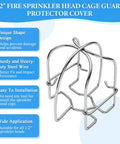 16 Pack Straight Up Heavy Duty Silver Fire Sprinkler Head Cage Guards With Rock Solid Anti Vandal Shielding And Real Deal Durability For Pendent Upright Sidewall Ceiling Mounts - close-up of steel wire protector cover