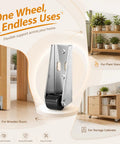 Rock Solid Heavy Duty Vertical Track Roller Wheels 4 Pack Sliding Door Bottom Guides for wooden doors and plant stands.