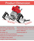Heavy Duty Electric Tile Bevel Cutter With 43 Degree Chamfering Design 1200W Motor Spins 13000 Rpm For Ceramic And Porcelain Tile detailed dimensions and material specifications.