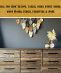 Premium Non Toxic Oil Based Wood Stain Pigment Kit With Hella Fade Resistant Black Color For Smooth Handy Projects And Top Shelf Furniture Refinishing That Delivers A Knockout Finish On Any Surface displayed on a wooden dresser.
