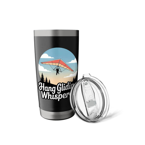 Hang Glider Whisperer Stainless Steel Insulated Tumbler With Bold Hang Gliding Artwork For Pilots And Fans 20 Oz With Lid