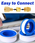 Brass Plumbing Fittings Kit 33 Piece Assorted 3/8 NPT Set with connectors and PTFE tape for DIY piping projects