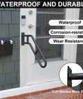 Upgraded Stair Handrails For One To Three Steps Wall Mounted Safety Grab Bar with matte finish in outdoor setting