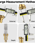 Digital Caliper Tool With Large LCD Screen IP54 Vernier Caliper 6 Inch 150mm showing external, internal, depth, step measurements.