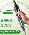 High Reach Plant Waterer With Type C Wireless Wand, shown with battery indication and Type-C charging port