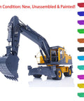 1 14 RC Model Metal Hydraulic Aoue ET30H Wheeled Excavator With Full Metal Frame High Torque Motor ESC Servo LED Light Kit Realistic Working Pistons Durable Construction For Serious RC Nerds And Builders, front view