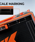Close-up of HyperSeal 3500 Double Sided Waterproof Fishing Tackle Box with scale markings and moisture absorber
