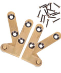 Heavy Duty Hidden Door Hinge Set For Secret Doors And Bookshelves, Invisible Pivot Bronze Hardware, screws, Durable Brass Finish, 2 Pack