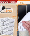 Non Slip Rug Grippers Tape Pads For Hardwood Floors And Tile No Residue Reusable Corner Grippers Keep Rugs Flat 12 Pack