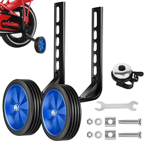 Bicycle Training Wheel Kit With Heavy Duty Support Bracket And Adjustable Wheel Design For Safe Home Practice components
