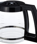 12-Cup Replacement Glass Carafe for Coffee Makers With Dripless Spout, Ergonomic Handle, And Knuckle Guard No-Fuss Easy-Clean