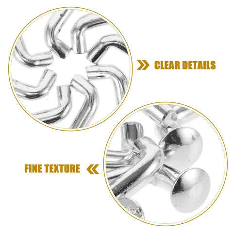 Close-up of Heavy Duty Metal Safety Latch Pins For Pallet Racks And Shelving Systems with 7mm drop pins and large flat heads