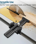 Dead Nuts On Accuracy Thin Rip Jig For Table Saw with dual rollers, cutting narrow stock on a table saw.