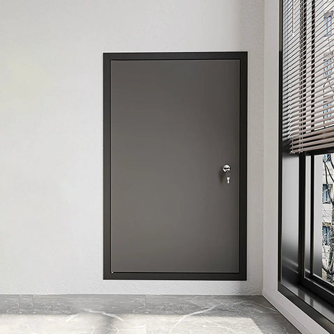 Heavy Duty Lockable Aluminum Drywall Access Panel With Flush Mount Service Door Black Finish Rustproof Aluminum Construction custom size in a sleek room.