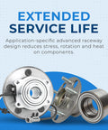 Two Piece Rear Wheel Bearing And Hub Assembly For 2016 To 2021 Chevy Malibu, 2017 To 2019 Buick Lacrosse, And 2018 To 2019 Buick Regal Sportback 2WD