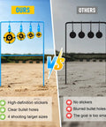 Comparison of Beefy 3/8 Inch Thick Solid Steel Spinner Target With Auto Reset and a standard shooting target
