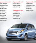 Slick Grille Active Aero Shutter Actuator Motor For Chevy Spark EV Cruze Eco Cadillac ATS CTS replacement list and vehicle image.