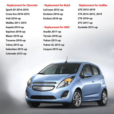 Slick Grille Active Aero Shutter Actuator Motor For Chevy Spark EV Cruze Eco Cadillac ATS CTS replacement list and vehicle image.