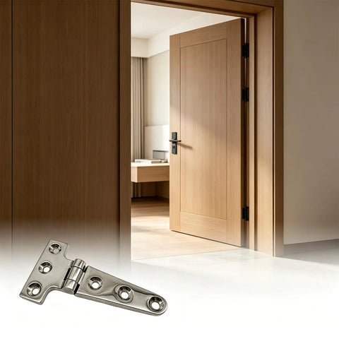 Heavy Duty T Pattern Door Hinge in 316 Stainless Steel Built Tough With Pre Matched Screws for Quick Install High Strength Door Joint